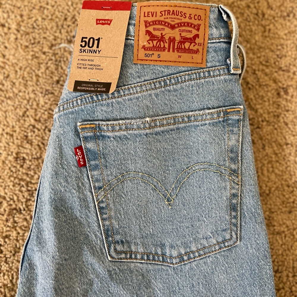 Levi's 501 Skinny High Rise 26x30